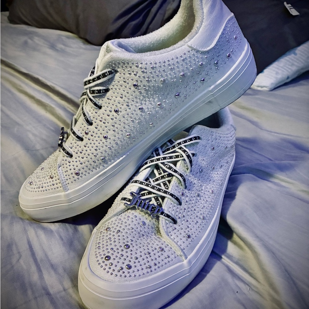Juicy Couture White Studded Women's Sneakers